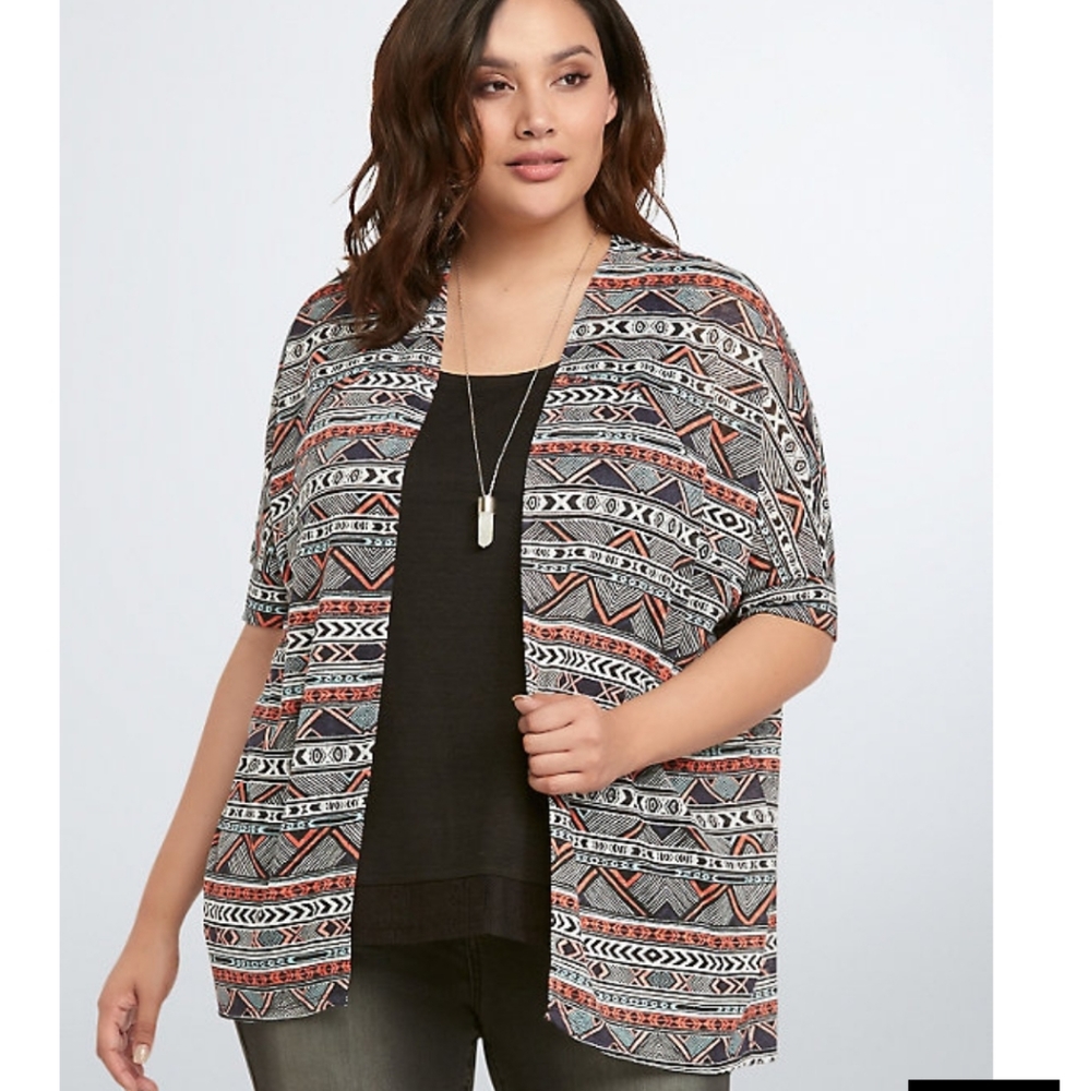 Geo print cardigan